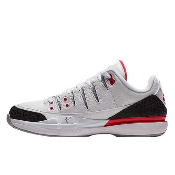 Nike Zoom Vapor Tour Jordan 3 Fire Sko Herre Grå