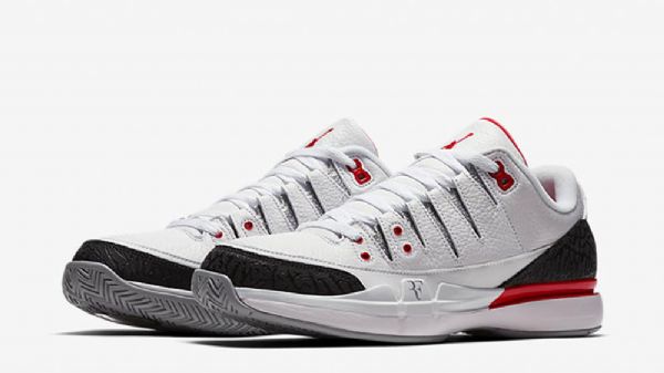 Nike Zoom Vapor Tour Jordan 3 Fire Sko Herre Grå