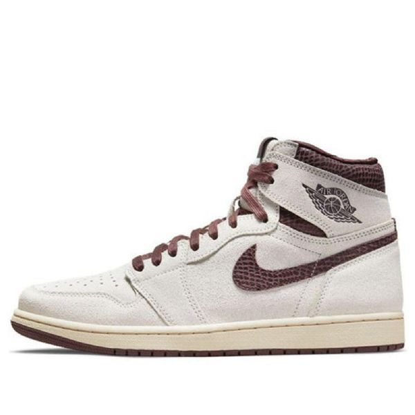 Nike A Ma Maniére X Air Jordan 1 High Tops Og Retro Basketball Shoes Herre Lyse Grå