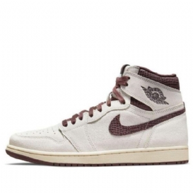 Nike A Ma Maniére X Air Jordan 1 High Tops Og Retro Basketball Shoes Herre Lyse Grå