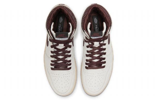 Nike A Ma Maniére X Air Jordan 1 High Tops Og Retro Basketball Shoes Herre Lyse Grå