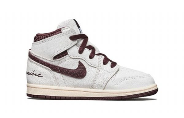 Nike A Ma Maniére X Air Jordan 1 High Tops Og Td Sko Barn Lyse Grå