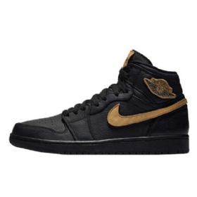 Nike Air Jordan 1 Bhm Sko Herre Svarte Gull