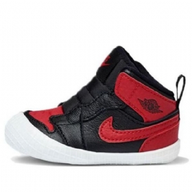 Nike Air Jordan 1 Bootie Cb Retro Basketball Shoes Barn Svarte Rød