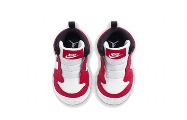 Nike Air Jordan 1 Bootie Td Sko Barn Hvite Rød