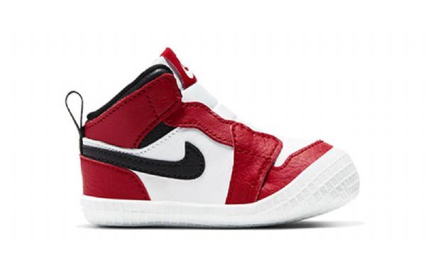 Nike Air Jordan 1 Bootie Td Sko Barn Hvite Rød