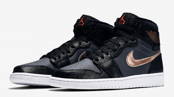 Nike Air Jordan 1 Bronze Medal Sko Herre Svarte