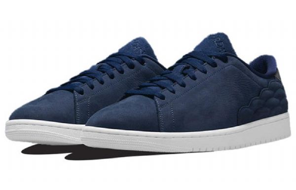 Nike Air Jordan 1 Centre Court Retro Basketball Shoes Herre Marineblå