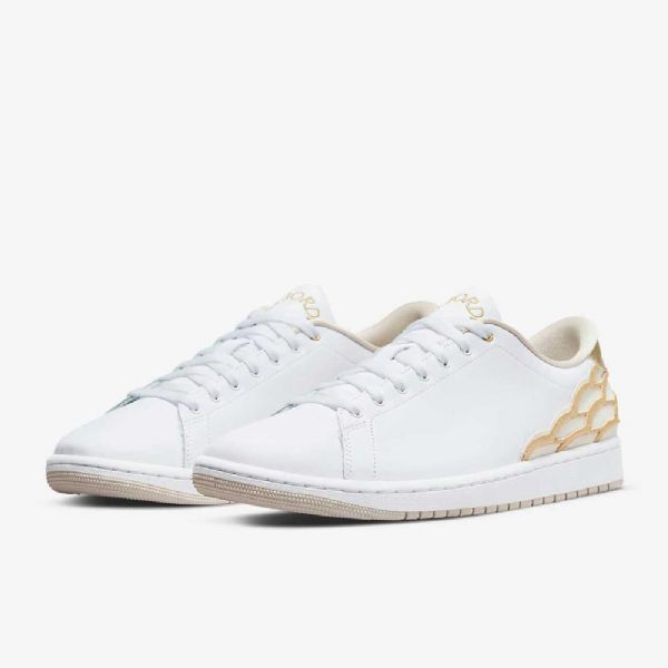 Nike Air Jordan 1 Centre Court Sko Herre Svarte
