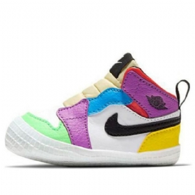 Nike Air Jordan 1 Crib Bootie Retro Basketball Shoes Barn Multicolor