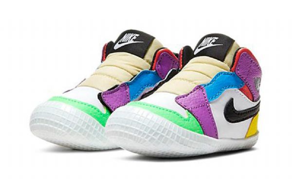Nike Air Jordan 1 Crib Bootie Retro Basketball Shoes Barn Multicolor