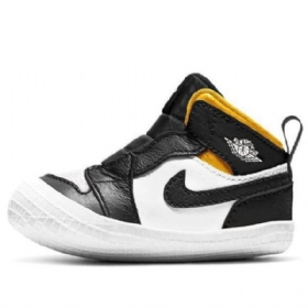 Nike Air Jordan 1 Crib Bootie Retro Basketball Shoes Barn Svarte