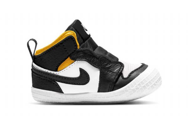Nike Air Jordan 1 Crib Bootie Retro Basketball Shoes Barn Svarte