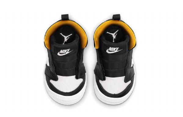 Nike Air Jordan 1 Crib Bootie Retro Basketball Shoes Barn Svarte