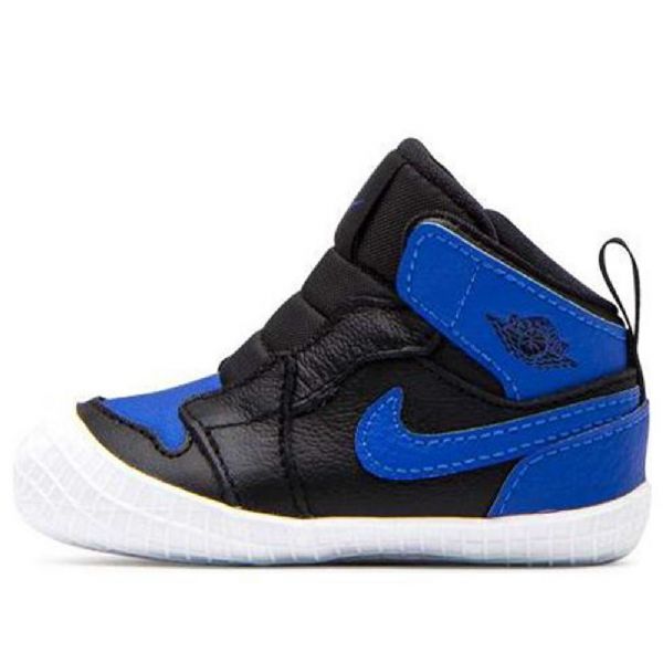 Nike Air Jordan 1 Crib Bootie Retro Basketball Shoes Barn Svarte Blå