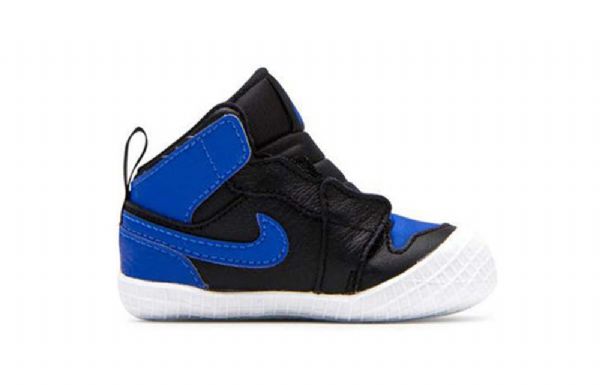 Nike Air Jordan 1 Crib Bootie Retro Basketball Shoes Barn Svarte Blå