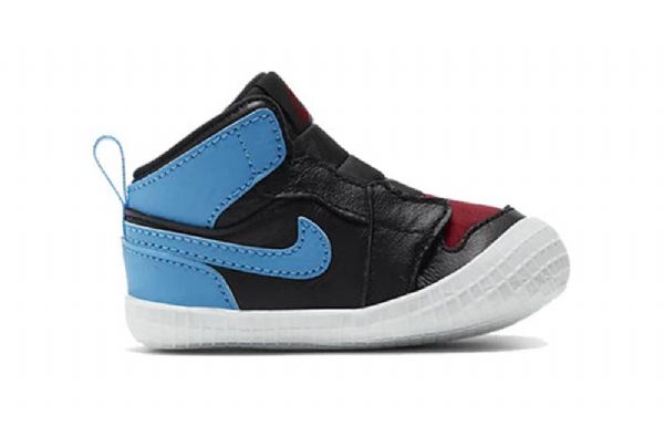 Nike Air Jordan 1 Crib Bootie Retro Basketball Shoes Barn Svarte Blå