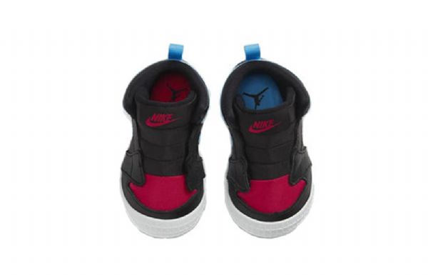 Nike Air Jordan 1 Crib Bootie Retro Basketball Shoes Barn Svarte Blå