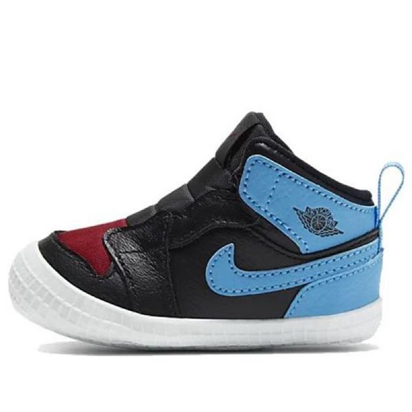 Nike Air Jordan 1 Crib Bootie Retro Basketball Shoes Barn Svarte Blå