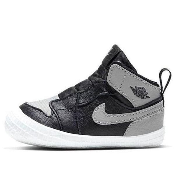 Nike Air Jordan 1 Crib Bootie Retro Basketball Shoes Barn Svarte Grå