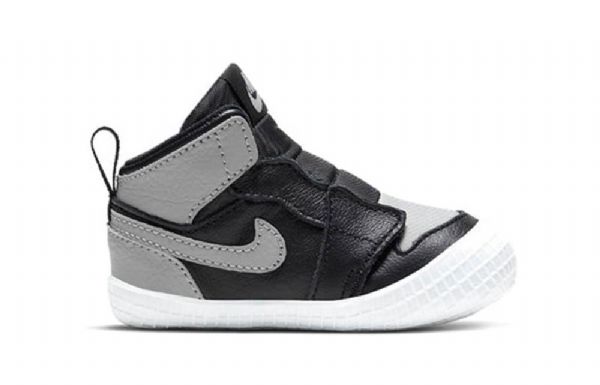 Nike Air Jordan 1 Crib Bootie Retro Basketball Shoes Barn Svarte Grå