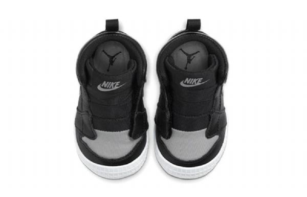 Nike Air Jordan 1 Crib Bootie Retro Basketball Shoes Barn Svarte Grå