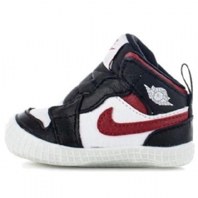 Nike Air Jordan 1 Crib Bootie Sko Barn Rød