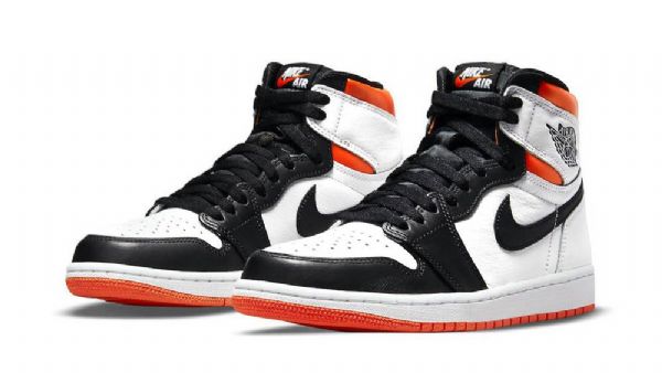 Nike Air Jordan 1 Electro Sko Dame Oransje Svarte Sølv