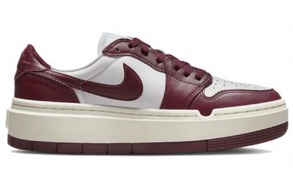 Nike Air Jordan 1 Elevate Low Tops Retro Basketball Shoes Dame Burgunder Hvite