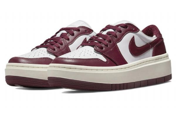 Nike Air Jordan 1 Elevate Low Tops Retro Basketball Shoes Dame Burgunder Hvite