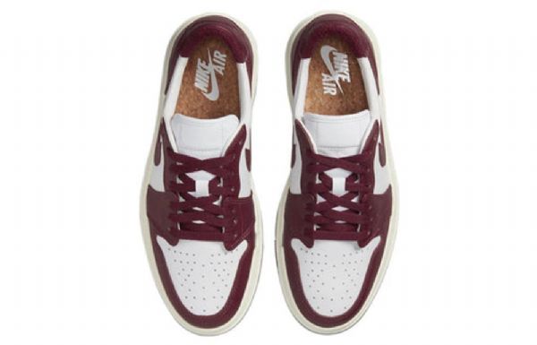 Nike Air Jordan 1 Elevate Low Tops Retro Basketball Shoes Dame Burgunder Hvite