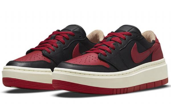 Nike Air Jordan 1 Elevate Low Tops Se Retro Basketball Shoes Dame Rød Svarte