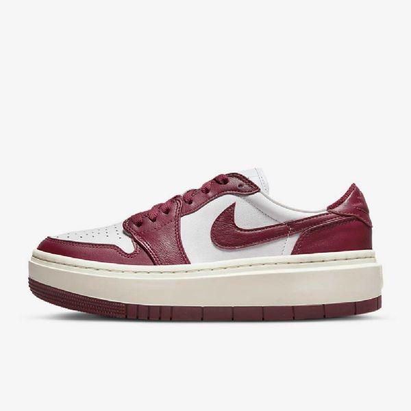 Nike Air Jordan 1 Elevate Low Tops Sko Dame Burgunder Hvite