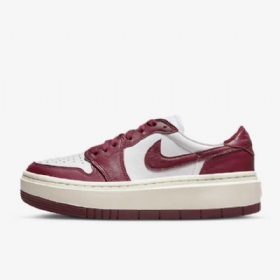 Nike Air Jordan 1 Elevate Low Tops Sko Dame Burgunder Hvite