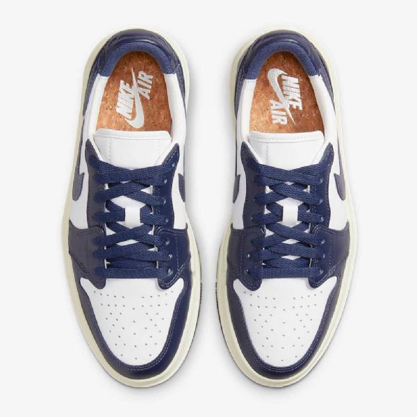 Nike Air Jordan 1 Elevate Low Tops Sko Dame Hvite Marineblå