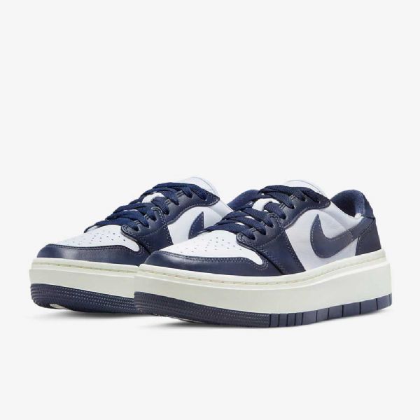 Nike Air Jordan 1 Elevate Low Tops Sko Dame Hvite Marineblå