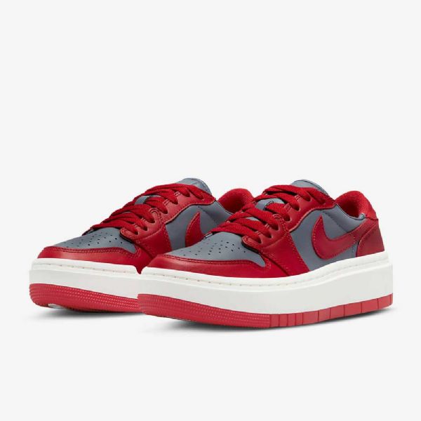 Nike Air Jordan 1 Elevate Low Tops Sko Dame Mørke Grå Rød