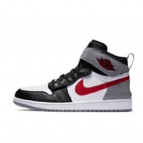 Nike Air Jordan 1 Flyease Particle Sko Herre Svarte Grå Rød