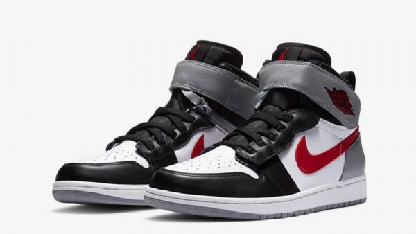 Nike Air Jordan 1 Flyease Particle Sko Herre Svarte Grå Rød