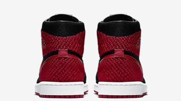 Nike Air Jordan 1 Flyknit Banned Sko Herre Svarte Rød