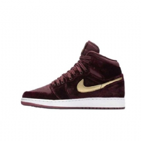 Nike Air Jordan 1 Gg Maroon Sko Herre Burgunder