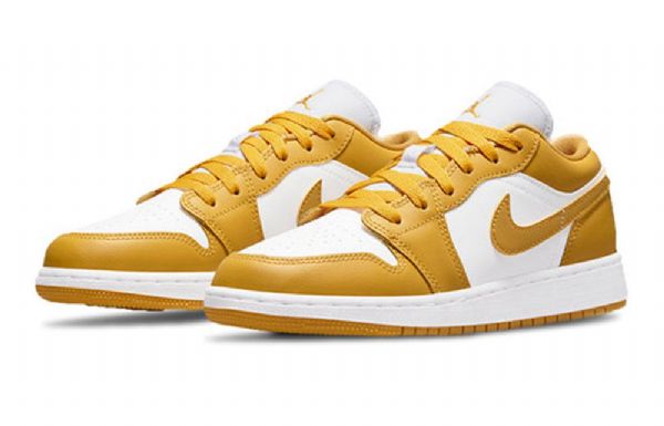 Nike Air Jordan 1 Gs Basketsko Herre Gul Hvite