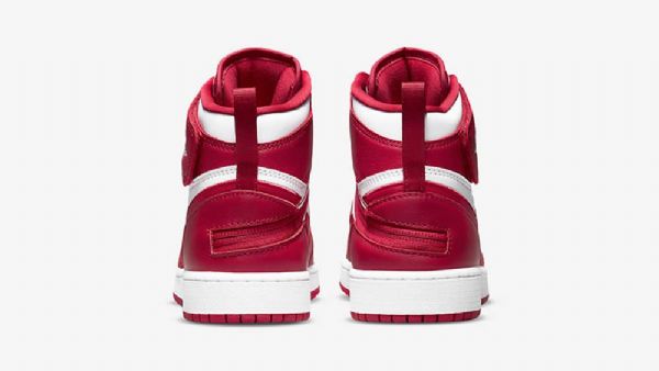 Nike Air Jordan 1 Hi Flyease Gs Cardinal Sko Dame Hvite Rød