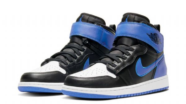 Nike Air Jordan 1 Hi Flyease Hyper Royal Sko Herre Svarte Blå