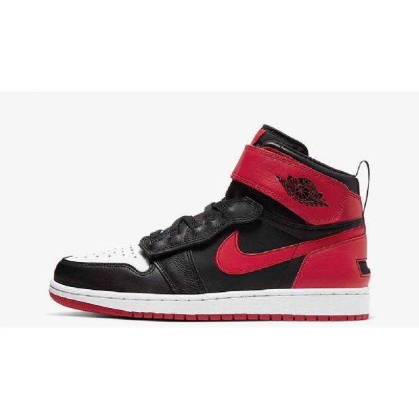 Nike Air Jordan 1 Hi Flyease Sko Dame Rød Svarte