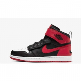 Nike Air Jordan 1 Hi Flyease Sko Dame Rød Svarte