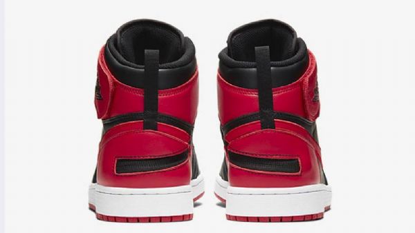 Nike Air Jordan 1 Hi Flyease Sko Dame Rød Svarte