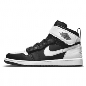 Nike Air Jordan 1 Hi Flyease Sko Dame Svarte Hvite