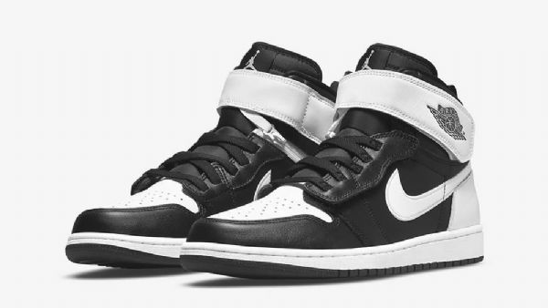 Nike Air Jordan 1 Hi Flyease Sko Dame Svarte Hvite