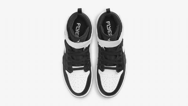 Nike Air Jordan 1 Hi Flyease Sko Dame Svarte Hvite
